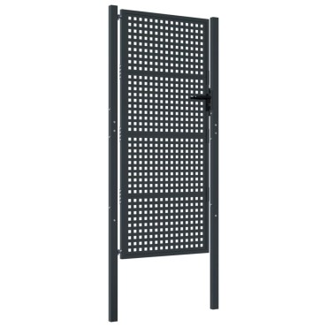 vidaXL Πύλη Κήπου Ανθρακί 105 x 250 εκ. Ατσάλινη