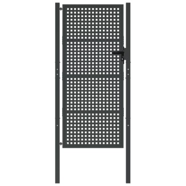 vidaXL Πύλη Κήπου Ανθρακί 105 x 250 εκ. Ατσάλινη