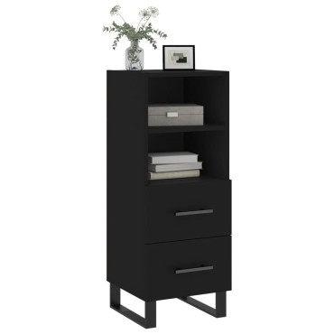 vidaXL Ντουλάπι Μαύρο 34,5x34x90cm από Επεξεργασμένο Ξύλο 1 τεμ.