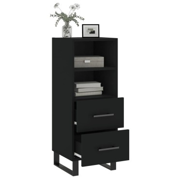 vidaXL Ντουλάπι Μαύρο 34,5x34x90cm από Επεξεργασμένο Ξύλο 1 τεμ.