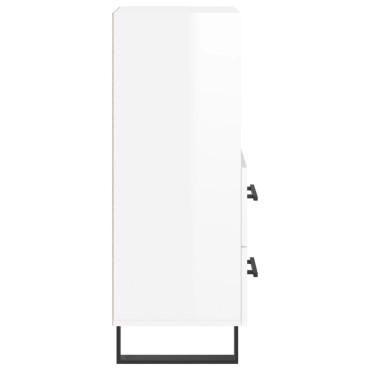 vidaXL Ντουλάπι Γυαλιστερό Λευκό 34,5x34x90cm Επεξεργασμένο Ξύλο 1 τεμ.
