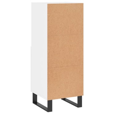 vidaXL Ντουλάπι Γυαλιστερό Λευκό 34,5x34x90cm Επεξεργασμένο Ξύλο 1 τεμ.