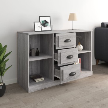 vidaXL Μπουφές Γκρι Sonoma 104,5x35,5x67,5cm από Επεξεργασμένο Ξύλο 1 τεμ.