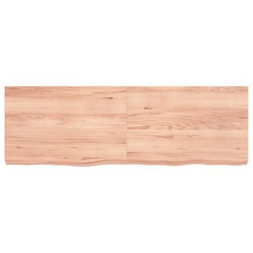 vidaXL Ράφι Τοίχου Ανοιχτό Καφέ 120x40x(2-6)cm Επεξ. Μασίφ Ξύλο Δρυός 1 τεμ.