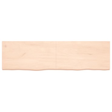 vidaXL Ράφι Τοίχου 180x50x(2-6)cm από Ακατέργαστο Μασίφ Ξύλο Δρυός 1 τεμ.