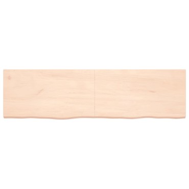 vidaXL Ράφι Τοίχου 180x50x(2-4)cm από Ακατέργαστο Μασίφ Ξύλο Δρυός 1 τεμ.