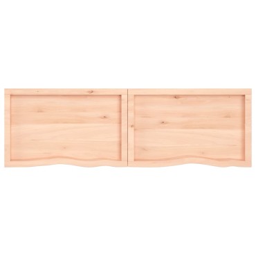 vidaXL Ράφι Τοίχου 180x50x(2-4)cm από Ακατέργαστο Μασίφ Ξύλο Δρυός 1 τεμ.