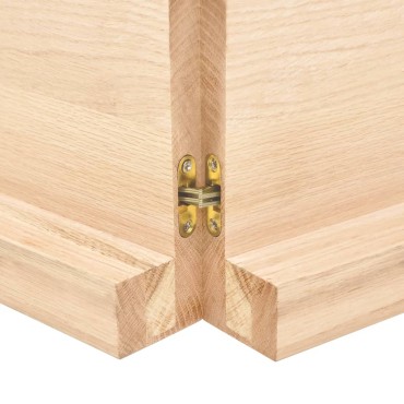 vidaXL Ράφι Τοίχου 160x60x(2-6)cm από Ακατέργαστο Μασίφ Ξύλο Δρυός 1 τεμ.