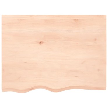vidaXL Ράφι Τοίχου 80x60x2cm από Ακατέργαστο Μασίφ Ξύλο Δρυός 1 τεμ.
