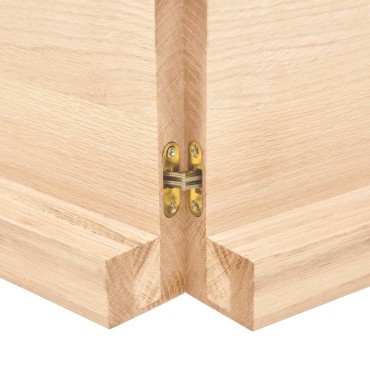 vidaXL Ράφι Τοίχου 180x60x(2-6)cm από Ακατέργαστο Μασίφ Ξύλο Δρυός 1 τεμ.