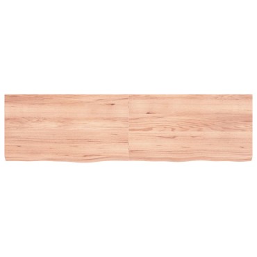 vidaXL Ράφι Τοίχου Ανοιχτό Καφέ 180x50x(2-6)cm Επεξ. Μασίφ Ξύλο Δρυός 1 τεμ.