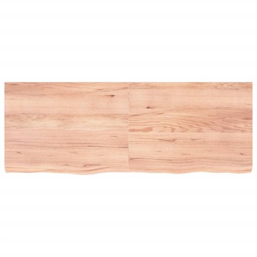 vidaXL Ράφι Τοίχου Ανοιχτό Καφέ 160x60x(2-6)cm Επεξ. Μασίφ Ξύλο Δρυός 1 τεμ.