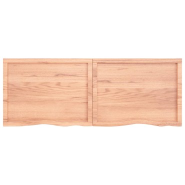vidaXL Ράφι Τοίχου Ανοιχτό Καφέ 160x60x(2-6)cm Επεξ. Μασίφ Ξύλο Δρυός 1 τεμ.