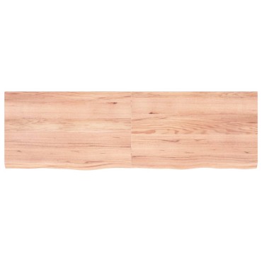 vidaXL Ράφι Τοίχου Ανοιχτό Καφέ 160x50x(2-4)cm Επεξ. Μασίφ Ξύλο Δρυός 1 τεμ.