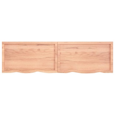 vidaXL Ράφι Τοίχου Ανοιχτό Καφέ 180x50x(2-4)cm Επεξ. Μασίφ Ξύλο Δρυός 1 τεμ.