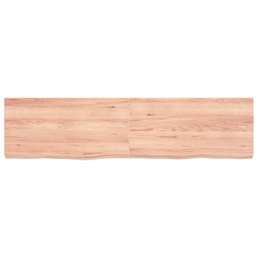 vidaXL Ράφι Τοίχου Ανοιχτό Καφέ 160x40x(2-6)cm Επεξ. Μασίφ Ξύλο Δρυός 1 τεμ.