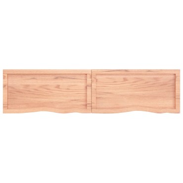 vidaXL Ράφι Τοίχου Ανοιχτό Καφέ 160x40x(2-6)cm Επεξ. Μασίφ Ξύλο Δρυός 1 τεμ.