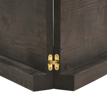 vidaXL Ράφι Τοίχου Σκούρο Καφέ 120x40x(2-6)cm Επεξ. Μασίφ Ξύλο Δρυός 1 τεμ.