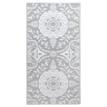 vidaXL Χαλί εξωτερικού χώρου ARAKIL ανοιχτό γκρι 120x180 cm PP