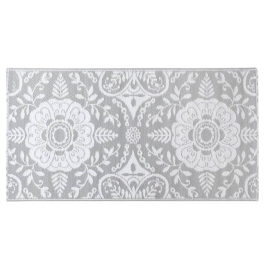 vidaXL Χαλί εξωτερικού χώρου ARAKIL ανοιχτό γκρι 120x180 cm PP
