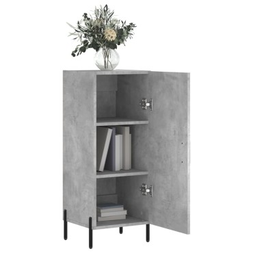 vidaXL Ντουλάπι Γκρι Σκυροδέματος 34,5x34x90cm Επεξεργασμένο Ξύλο 1 τεμ.