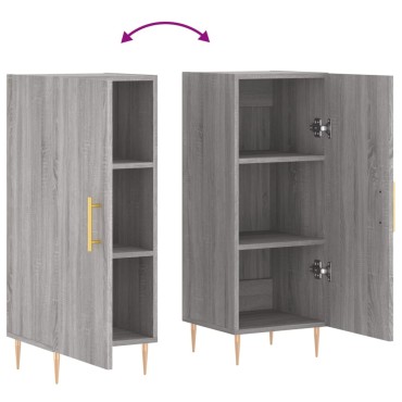 vidaXL Ντουλάπι Γκρι Sonoma 34,5x34x90cm από Επεξεργασμένο Ξύλο 1 τεμ.