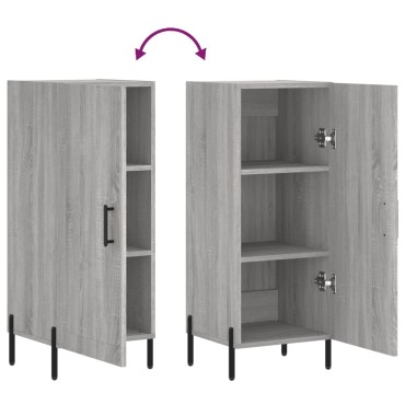 vidaXL Ντουλάπι Γκρι Sonoma 34,5x34x90cm από Επεξεργασμένο Ξύλο 1 τεμ.