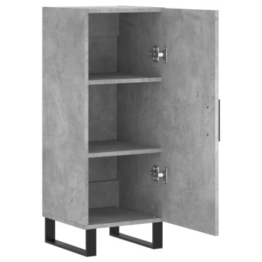vidaXL Ντουλάπι Γκρι Σκυροδέματος 34,5x34x90cm Επεξεργασμένο Ξύλο 1 τεμ.