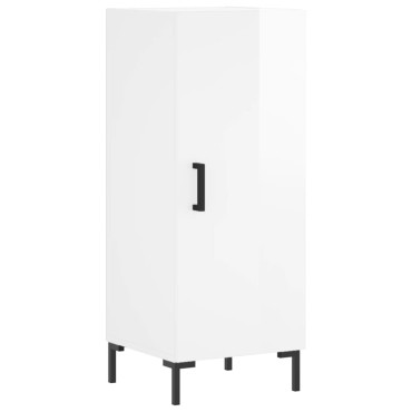 vidaXL Ντουλάπι Γυαλιστερό Λευκό 34,5x34x90cm Επεξεργασμένο Ξύλο 1 τεμ.