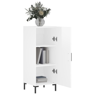 vidaXL Ντουλάπι Γυαλιστερό Λευκό 34,5x34x90cm Επεξεργασμένο Ξύλο 1 τεμ.