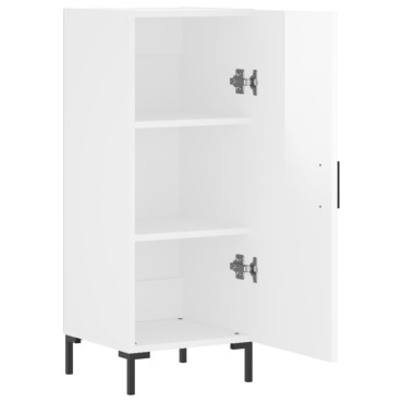 vidaXL Ντουλάπι Γυαλιστερό Λευκό 34,5x34x90cm Επεξεργασμένο Ξύλο 1 τεμ.