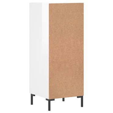 vidaXL Ντουλάπι Γυαλιστερό Λευκό 34,5x34x90cm Επεξεργασμένο Ξύλο 1 τεμ.