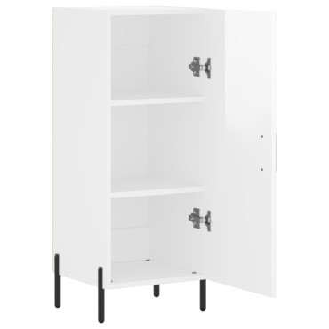 vidaXL Ντουλάπι Γυαλιστερό Λευκό 34,5x34x90cm Επεξεργασμένο Ξύλο 1 τεμ.