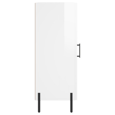 vidaXL Ντουλάπι Γυαλιστερό Λευκό 34,5x34x90cm Επεξεργασμένο Ξύλο 1 τεμ.