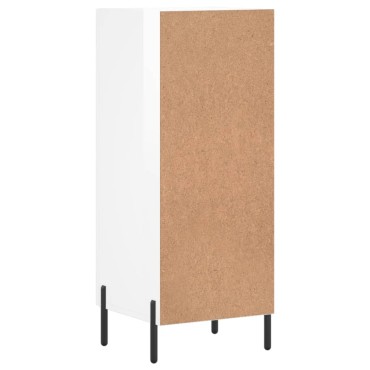 vidaXL Ντουλάπι Γυαλιστερό Λευκό 34,5x34x90cm Επεξεργασμένο Ξύλο 1 τεμ.