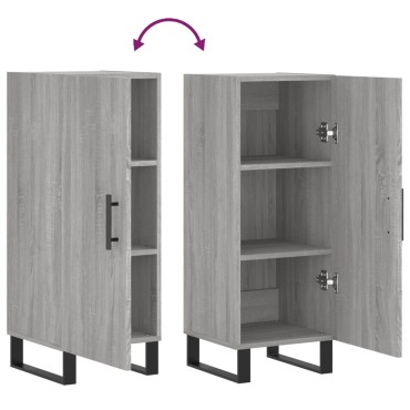 vidaXL Ντουλάπι Γκρι Sonoma 34,5x34x90cm από Επεξεργασμένο Ξύλο 1 τεμ.