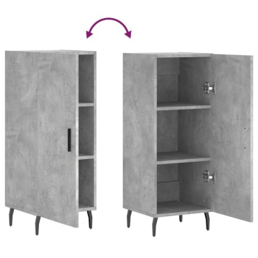 vidaXL Ντουλάπι Γκρι Σκυροδέματος 34,5x34x90cm Επεξεργασμένο Ξύλο 1 τεμ.
