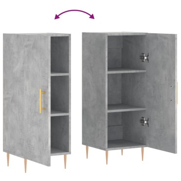 vidaXL Ντουλάπι Γκρι Σκυροδέματος 34,5x34x90cm Επεξεργασμένο Ξύλο 1 τεμ.