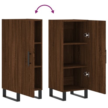 vidaXL Ντουλάπι Καφέ Δρυς 34,5x34x90cm Επεξεργασμένο Ξύλο 1 τεμ.