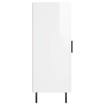 vidaXL Ντουλάπι Γυαλιστερό Λευκό 34,5x34x90cm Επεξεργασμένο Ξύλο 1 τεμ.