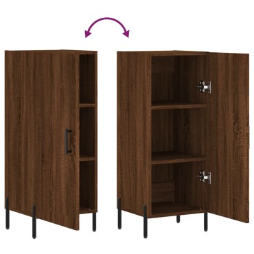 vidaXL Ντουλάπι Καφέ Δρυς 34,5x34x90cm Επεξεργασμένο Ξύλο 1 τεμ.