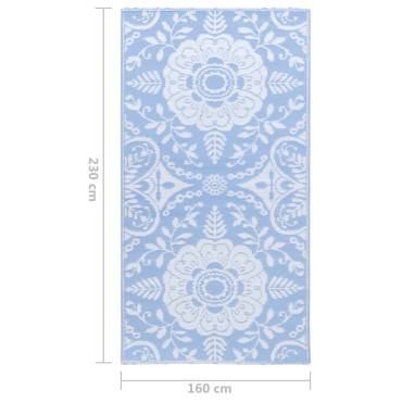 vidaXL Χαλί Εξωτερικού Χώρου Γαλάζιο ARAKIL 160x230 εκ. Πολυπροπυλένιο