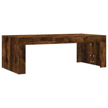 vidaXL Τραπεζάκι Σαλονιού Καπνιστή Δρυς 102x50x36cm Επεξεργασμ. Ξύλο 1 τεμ.