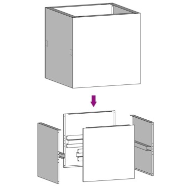 vidaXL Ζαρντινιέρα 40 x 41 x 40 εκ. από Ατσάλι Corten