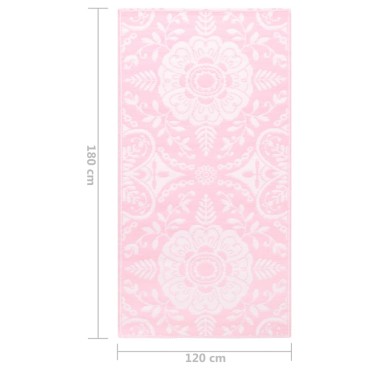 vidaXL Χαλί εξωτερικού χώρου ARAKIL ροζ 120x180 cm PP