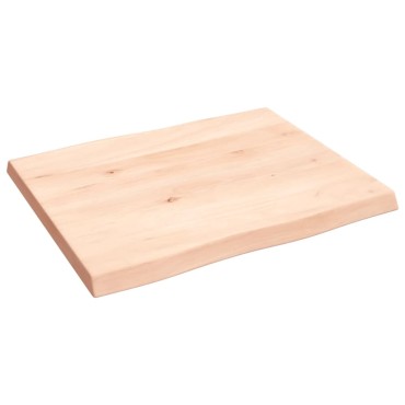 vidaXL Επιφάνεια Τραπεζιού 60x50x(2-4)cm Ακατέργαστο Μασίφ Ξύλο Δρυός 1 τεμ.