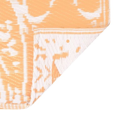 vidaXL Χαλί Εξωτερικού Χώρου Πορτοκαλί/Λευκό 190x290 εκ Πολυπροπυλένιο