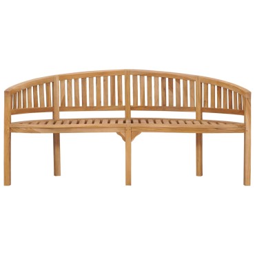 vidaXL Παγκάκι με Καμπυλωτή Πλάτη από Μασίφ Ξύλο Teak 180x66x86cm 1 τεμ.