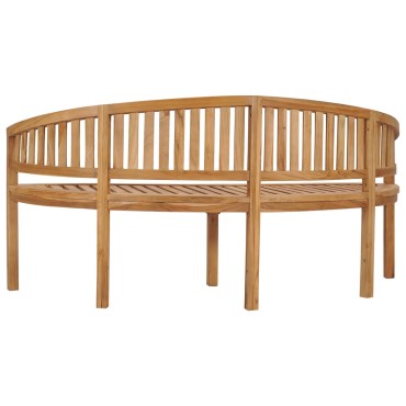 vidaXL Παγκάκι με Καμπυλωτή Πλάτη από Μασίφ Ξύλο Teak 180x66x86cm 1 τεμ.