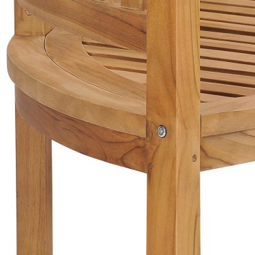 vidaXL Παγκάκι με Καμπυλωτή Πλάτη από Μασίφ Ξύλο Teak 180x66x86cm 1 τεμ.